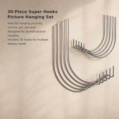 30-Piece Heavy-Duty Drywall Picture Hooks